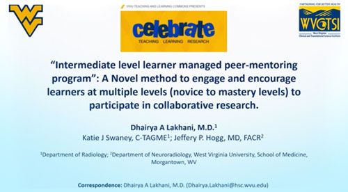Title slide from presentation: Intermediate Level Learner Managed Peer-Mentoring Program